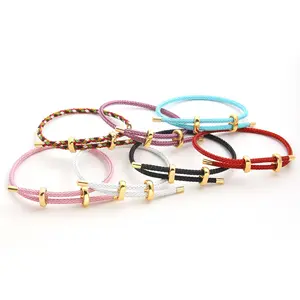 Colored steel wire rope adjustable bracelet eight-shaped buckle couple unisex daily jewelry gift