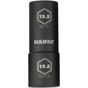 K231-022 1/2-inch Drive 18.5 x 19.5 mm Extra Thin Wall Impact Flip Lug Nut Socket, Half Size