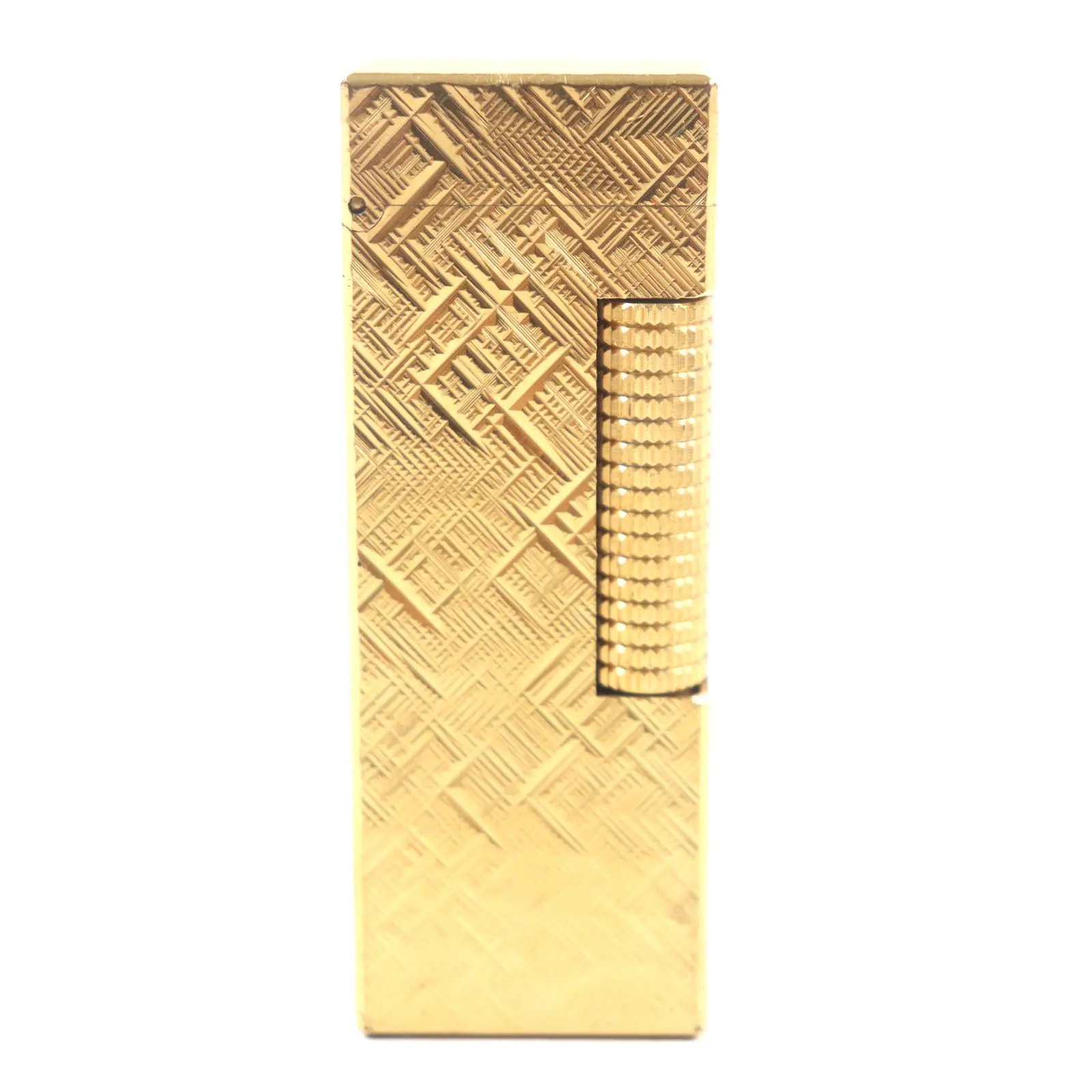 Pre-owned Dunhill Stainless Small Leather Goods Square All over Pattern Lighter