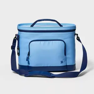 Soft Sided 24 Cans/20.6qt Backpack Cooler Blue - All In Motion