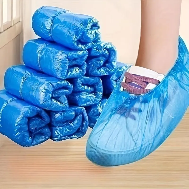 a pack of 100 disposable shoe covers, cleaning and hygiene products, Household Items, travel hotel Dorm shoe covers Protection