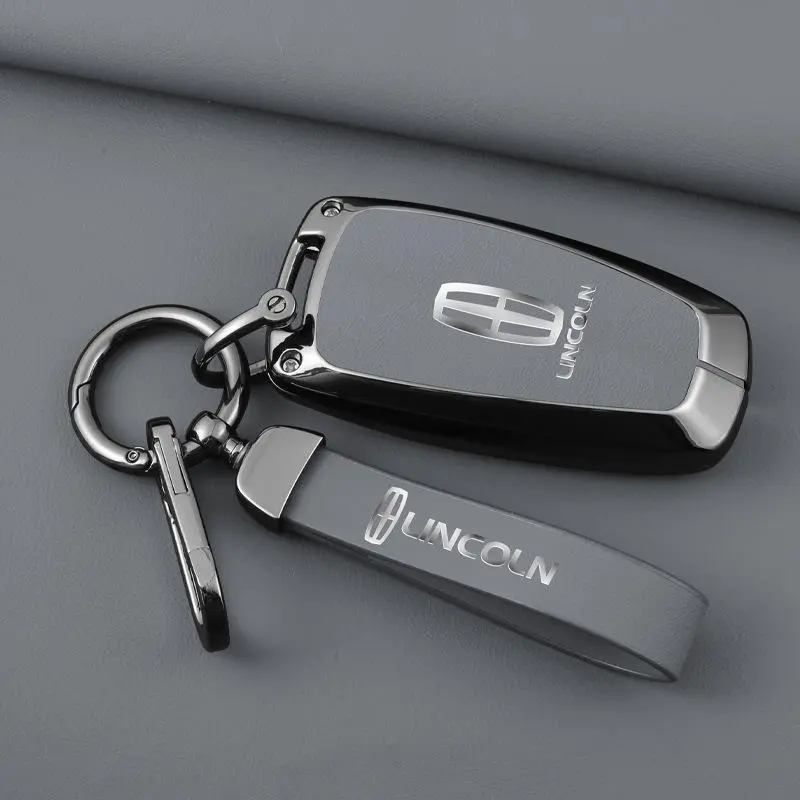 2026 New Zinc Alloy Car Smart Key Fob Case Cover With Keychain For Lincoln  Continental MKC MKZ MKX Corsair Navigator Z Nautilus Aviator