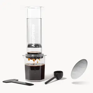 AeroPress Clear XL Coffee Press, Flow Control Filter Cap, and Stainless Steel Filter Bundle
