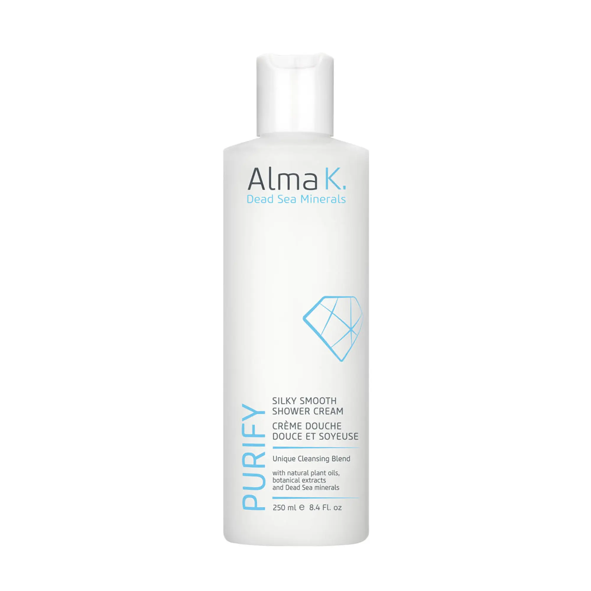 Alma K Silky Smooth Shower Cream - Moisturizer with Dead Sea Minerals - White Tea and Neroli Scent - Body Cream - Body Skin Care Products - 8.4 oz