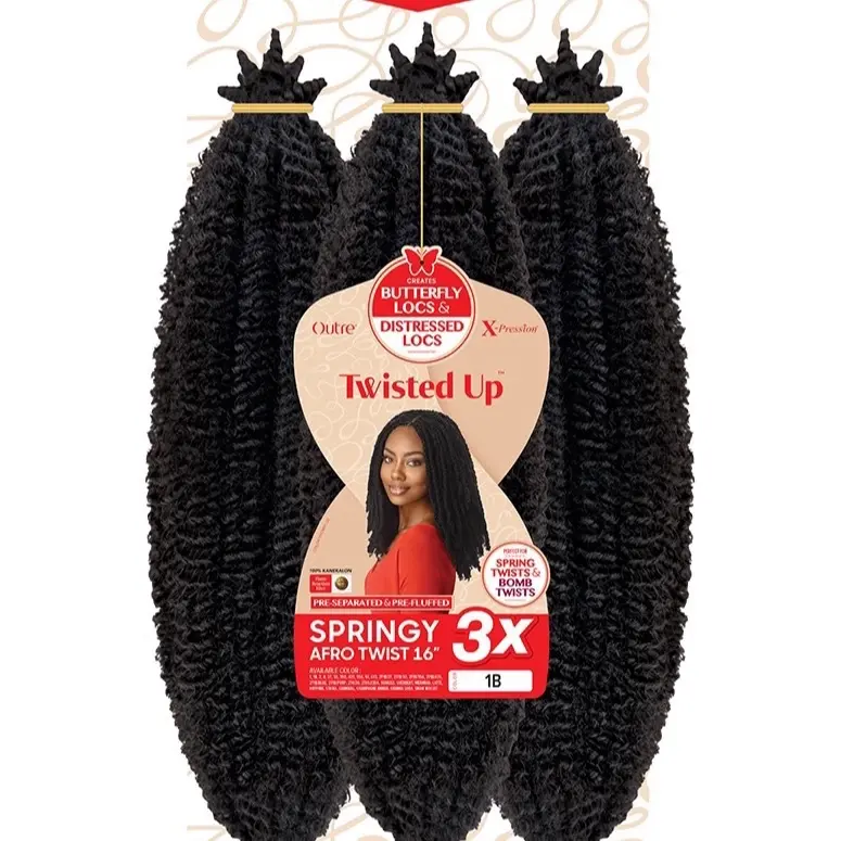 Outre X-Pression Twisted Up Crochet Braid - 3X SPRINGY AFRO TWIST 16"