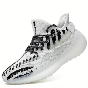 LISM Men's Coconut Running Shoes with Nightlight Accents, Lightweight Low-Top Design for Running and Casual Wear, Breathable Fabric Upper, Rubber Sole, Striped Pattern, Spring/Summer/Fall Season, Athletic Style