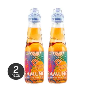 MIZUHO Japanese Ramune Soda Orange Flavor 200ml Each Pack of 2