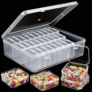 31Pcs (30 small boxes + 1 large box) Crafts storage boxes and organizers, clear plastic storage boxes - suitable for beads, jewelry and handicrafts, durable finishing solutions, perfect small gifts, jewelry boxes