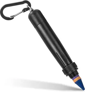 Lumber Crayon Holder for 1/2" Round or Hexagonal Crayons,Ferro Rods. Industrial Heavy Duty Carpenter,Construction  Crayon Holder (Black)