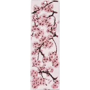 Cherry Blossom Bookmark 3D Printed 5.5in x 1.8in Delicate Floral Design for Readers Matte Black Back Starry Option Available