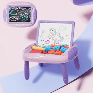 Double Sided Drawing Board for Kids, Versatile Art Board ,Magnetic Letters ,Numbers, Includes Chalk and Watercolor for Creative Learning and Play, Gift for Boys and Girls Marker