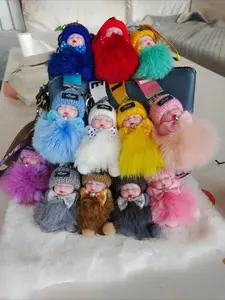 Handmade Plush Charm Pendant, Soft Doll Keychain, Phone Bag Plush Accessory, Sleep Doll Keychain, Best Gift for Kids, Girlfriend, Holiday Gifts