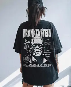 Frankenstein Shirt UNISX Comfort Colors® Trendy Goth Lover Gift Vintage 90s Cult Classic Horror Movie Tee Fright Night Grunge Monster