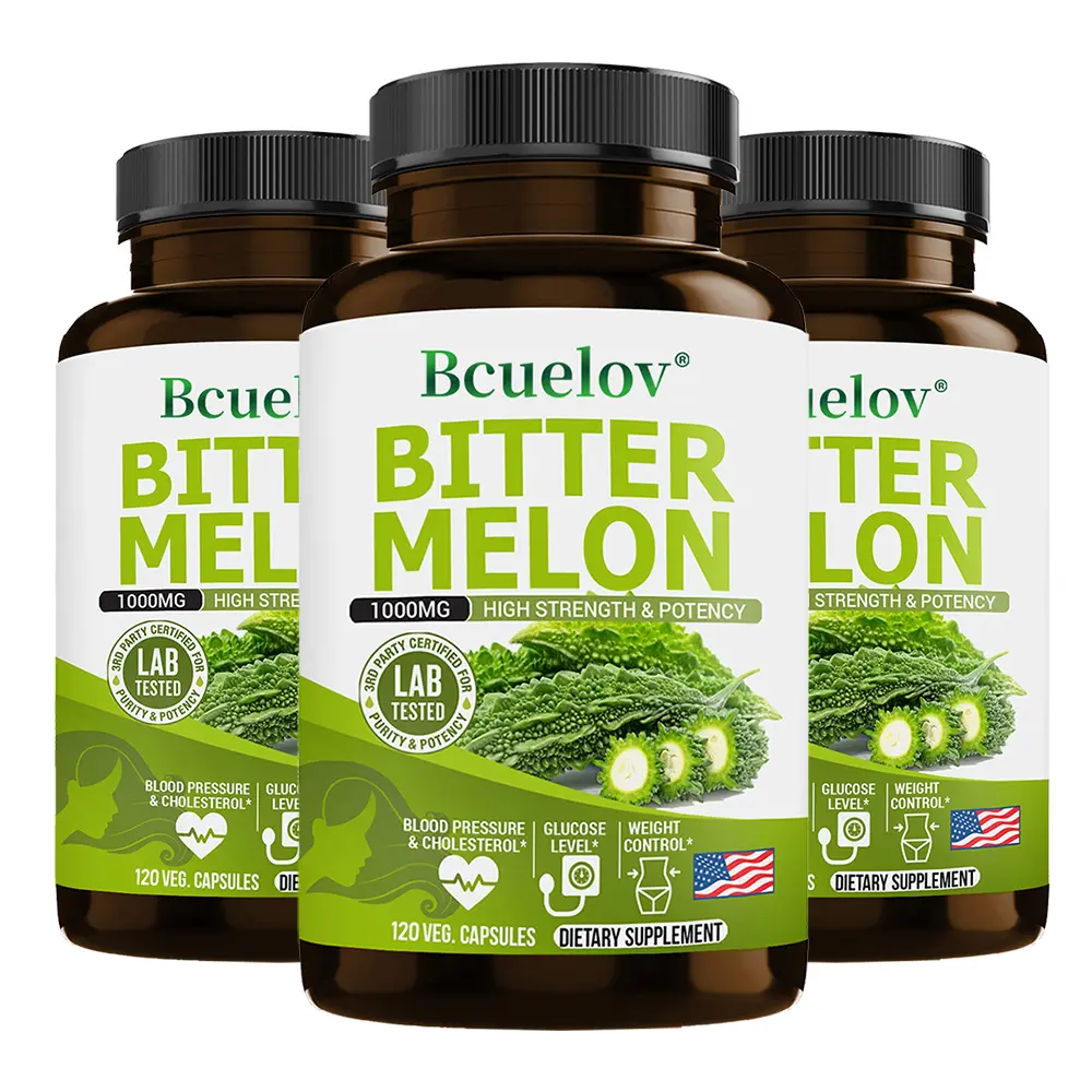 3-bottle pack Bitter Melon Health Supplement,Supports blood sugar balance