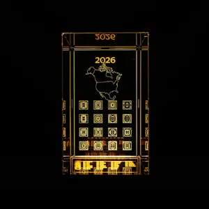 Display Case with LED Lighting & Metal Screw Structure, Clear Acrylic Showcase Box for 43020 FIFA World Cup Trophy Building Set (Only Case - Model Not Included)