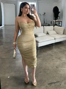 Andrea gold dress