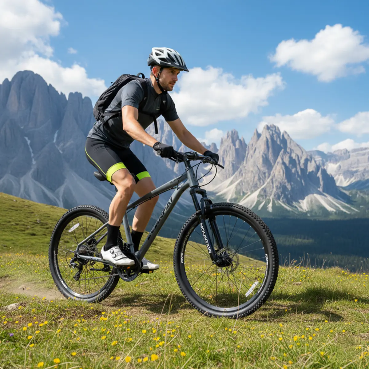 A26317 Ecarpat 26 Inch All-Terrain Mountain Bike with Disc Brakes 21-Speed Drivetrain & Durable Carbon Steel Frame Ideal for Men and Women, Perfect for Trail Riding and Touring