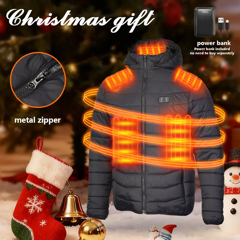 Rrtizan 2026 Unisex Lightweight Heated Vest - Nylon Waterproof Fabric Shrugs Off Drizzle, 3-Level Temp Control, Heating Sheets, 10000mAh Battery, Fitted Cut, Medium Length, Athletic Look, Great for Skiing, Commuting, Easy to Move, Holiday Gift, Nylon Fabr