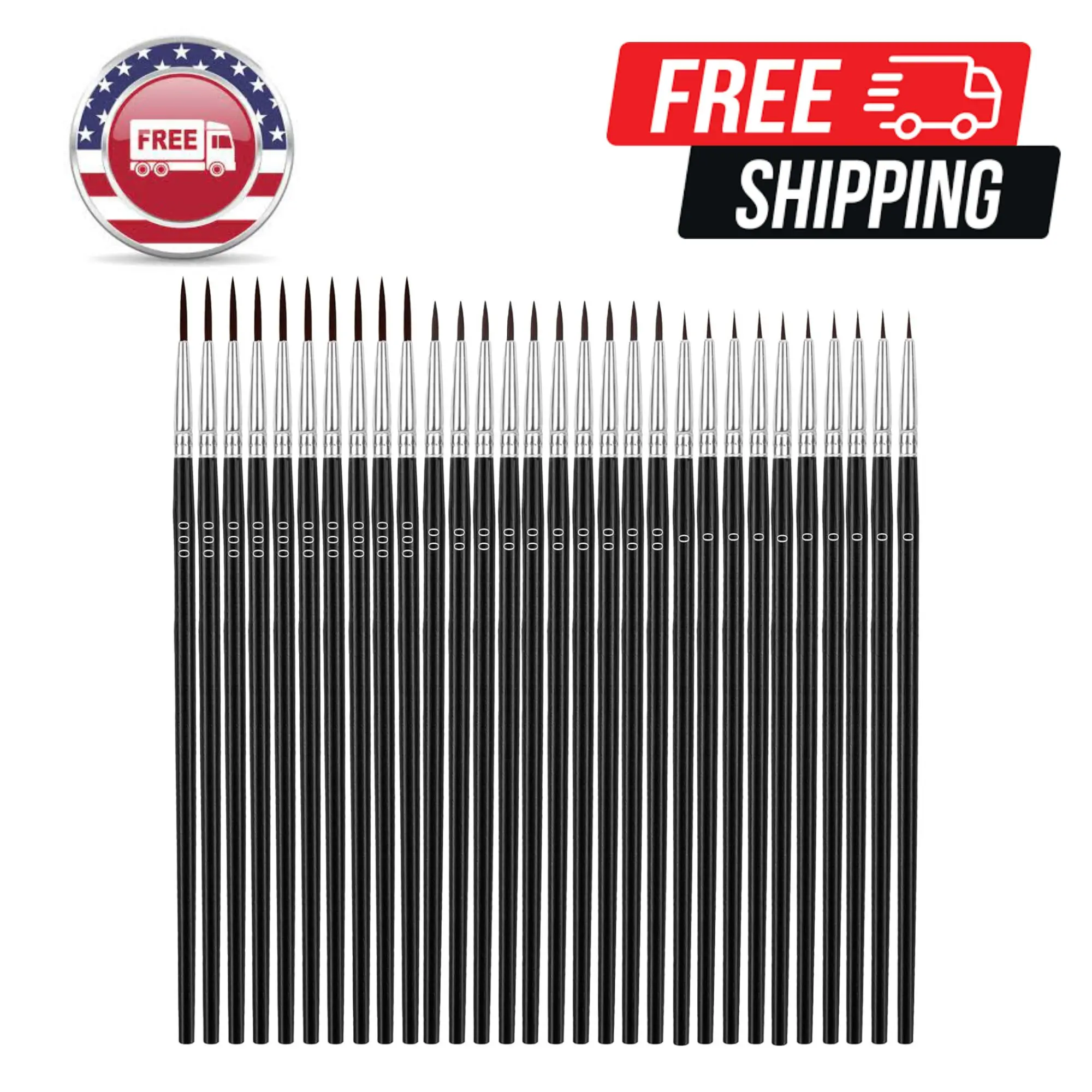 Tiny Detail Paint Brushes 30 Pcs Fine Paint Brushes Set with 3 Size