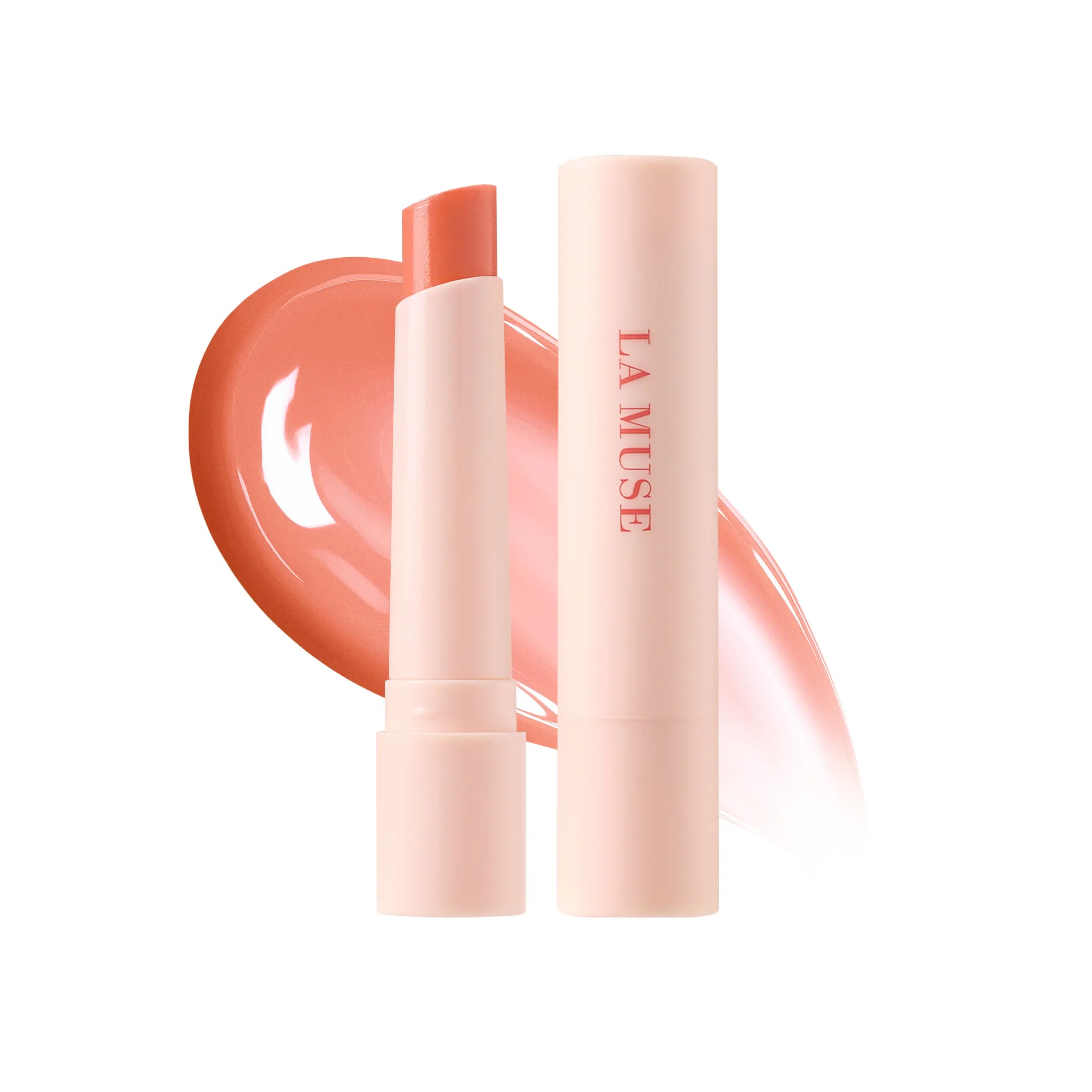 LA MUSE Delicious Plumping (Peach Veil) 0.08 oz. | High Mosture Lip Plumper | Hydrating & Glossy Lip Balm | Volumizing Lip Balm | Lip Color Balm | Korean Beauty