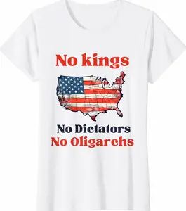 No Kings No Dictators No Oligarchs Anti Oligarchy Resist T-Shirt 45S