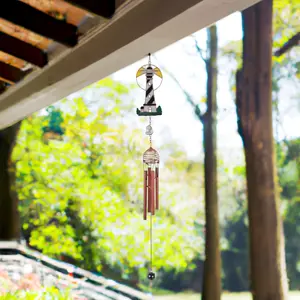 22" Long Lighthouse Wind Chime with Copper Gem