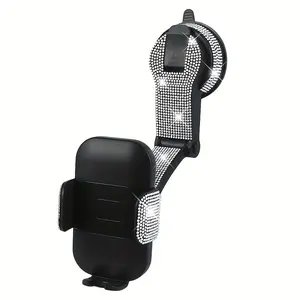 Car diamond phone holder suction cup car phone holder universal multi-functional 360-degree rotating anti-shake navigation holder