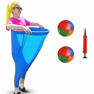 KratosXpedition Granny Pants Yard Game – Giant Oversized Stretchy Pants Outdoor Party Game with Inflatable Ball & Pump for Backyard, Beach, BBQ & Birthday Fun