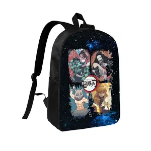 Demon Slayer Anime Graphic Backpack Large Travel Daypack Lightweight Casual Bags Cartoon Schoolbag Back Pack Rucksack Carry On Bag for Work Gym Student Hiking Sports Travel Gifts