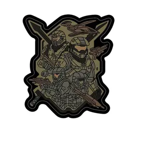 ODST Reach Legendary Skull Noble Team 3.5 Inch Hook Fastener and Loop Patch LG1