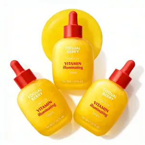 2pcs EQQUALBERRY Vitamin IlluminatingSerum -BrighteningVitamin C Serum withNiacinamide IStrengthens skinbarrierlHydrates using Ceramide and HyaluronicAcid, 1.01oz/30ml.