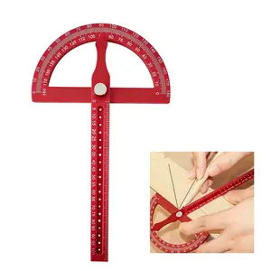 High Precision Angle Ruler, Multifunctional Woodworking Square Protractor, Adjustable Line Marking Rule, Measuring Marking Tool, Essential Tool for DIY Crafters