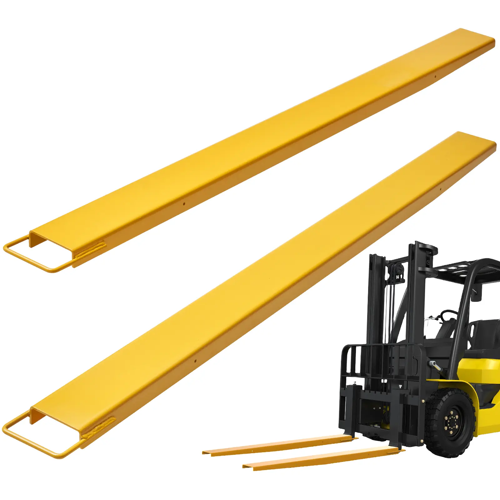 【Summerfinds】VEVOR Pallet Fork Extensions 84" Length 5.5" WidthHeavy Duty Carbon Steel Fork Extensions for Forklifts1 Pair Forklift ExtensionsIndustrial Forklift Fork Attachments for Forklift TruckYellow