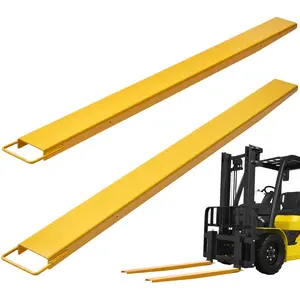 VEVOR Pallet Fork Extensions, Summervibes,Summervibes, 84" Length 5.5" Width, Heavy Duty Carbon Steel Fork Extensions for Forklifts, 1 Pair Forklift Extensions, Industrial Forklift Fork Attachments for Forklift Truck, Yellow