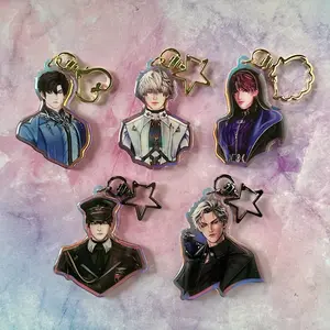 Rafayel, Xavier, Zayne, Sylus, Caleb (Love and Deepspace) Holographic Rainbow Acrylic Charms