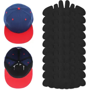 10Pcs Baseball Caps Inserts, Washable Hat Felt Shapers Hat Sweat Liner Cap Inserts Reusable Hat Support Brim
