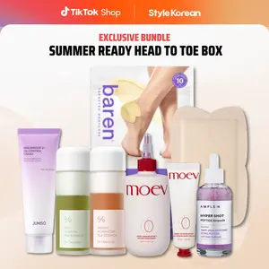 [StyleKorean] Summer Ready Head to Toe Box I Deals For You Day, Ready for Summer Set, Kbeauty - [Jumiso]Oil Control Cream, [Dr.Ceuracle]Matcha&Kombucha Tea Essence, [moev]No Sebum Hair Cream&Water Treatment, [AMPLE:N] Peptide Ampoule, [BAREN]Heel Patch