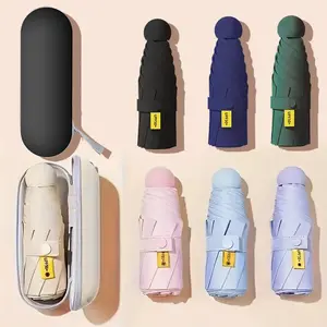 Compact Travel Umbrella, Foldable, UV Protective & Rainproof Umbrella, Portable Folding Umbrella for Girls & Women, Perfect Mother's Day Gift, Lightweight Umbrella