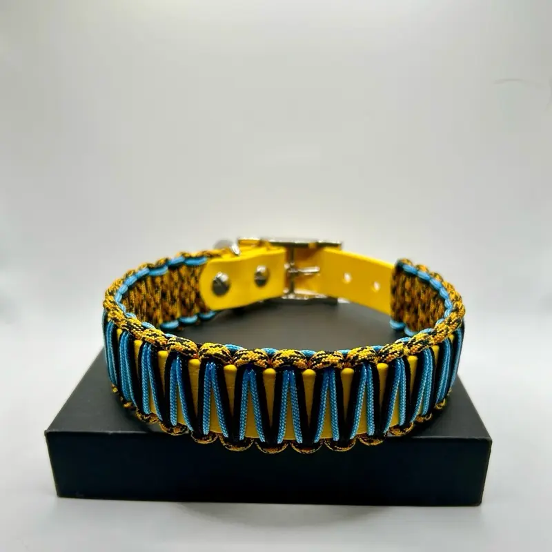 The “Wild Cheetah” Paracord x Biothane Dog Collar
