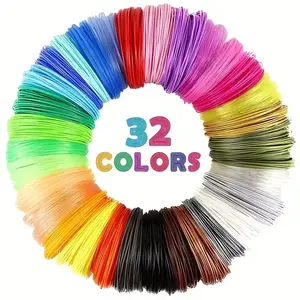 32 Colors Pla Filaments for 3D Pens, 10 Ft Each, 320 Ft Total, Ideal for Creative Projects & DIY Enthusiasts