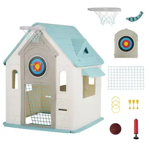 Cottage Playhouse, Indoor/Outdoor Playset, Made of Durable Plastic