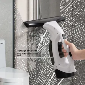 Handheld Electric Window Cleaner, Compact Form Mini Size Water Absorbent Glass Cleaning Machine with Strong Water Absorption & High-Efficiency Sewage Collector for Home & Office