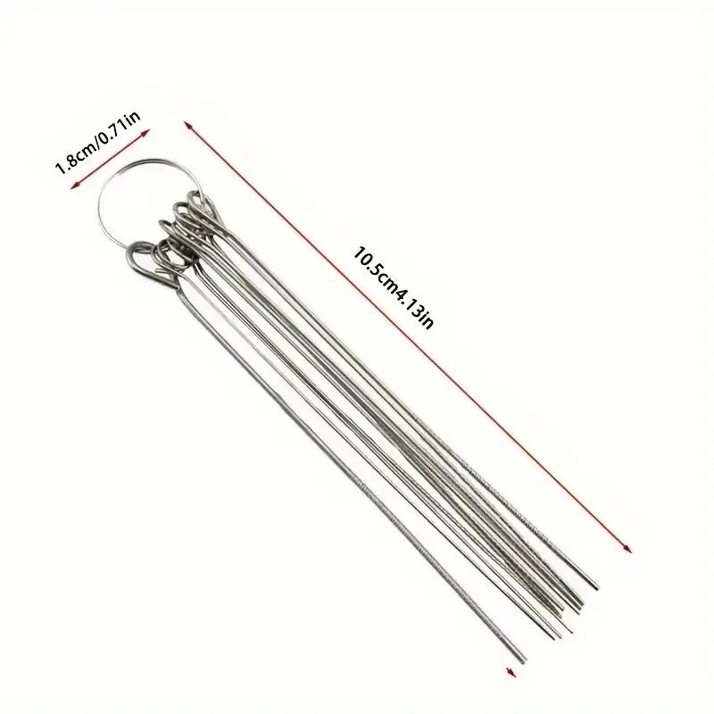 1 box contains 10 pieces Stainless Steel Cleaning Needles Welding Torch Tip Nozzle Cleaner for Carburetor Maintenance