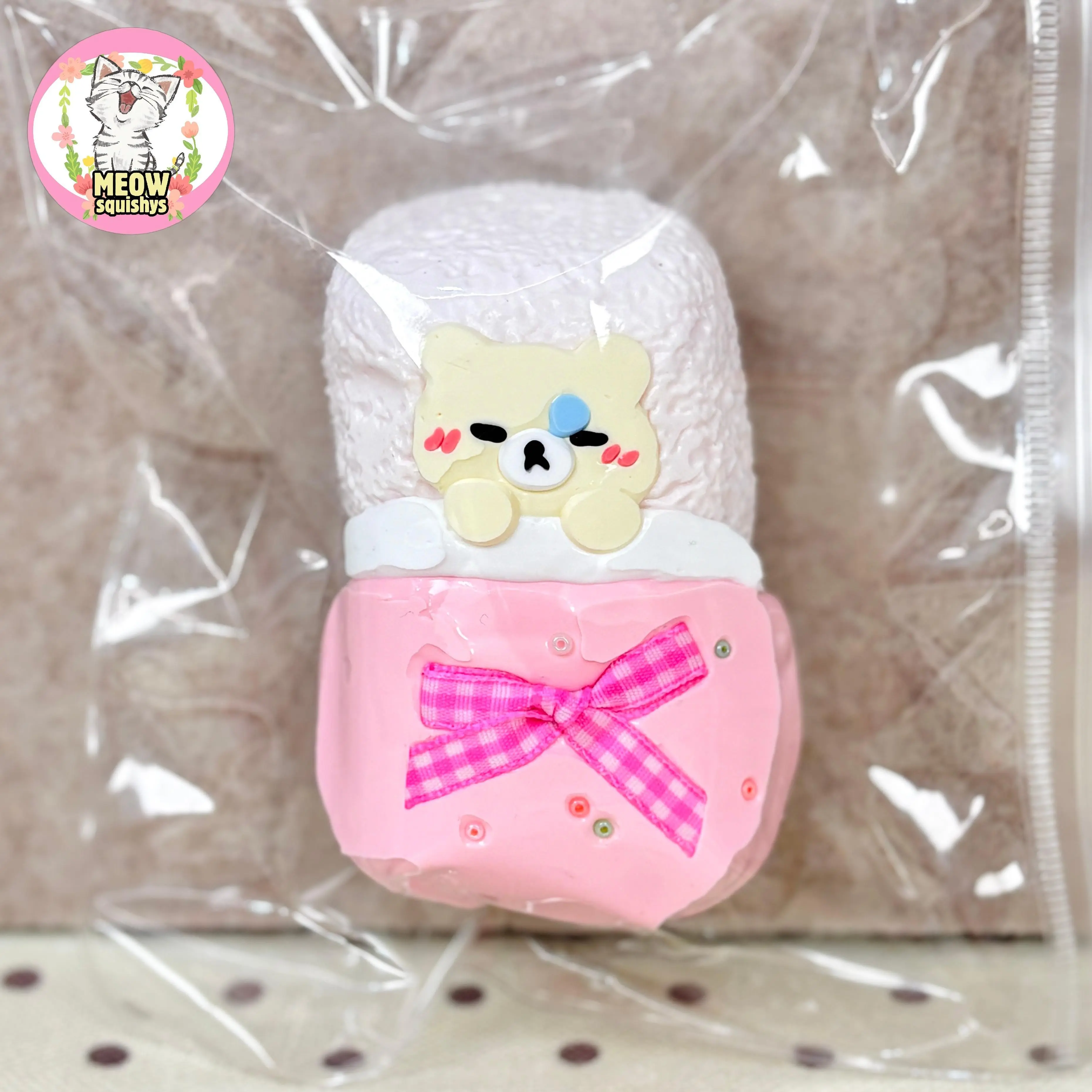 Handmade Squishy Plush Bear Quilt