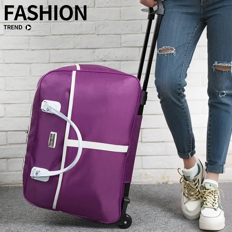 Fashion Trend Large Capacity Travel Trolley Bag Multi Functional Portable Wheel Bag for Short Distance Business Trips & Daily Use Boarding Luggage Bag Gift for Parents Friends Teachers