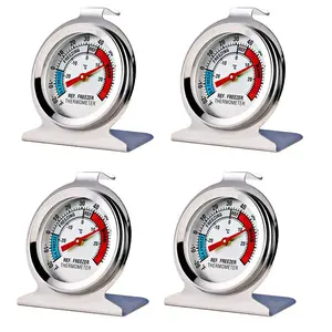 4PCS Refrigerator Freezer Thermometer Large Dial Analog Thermometer