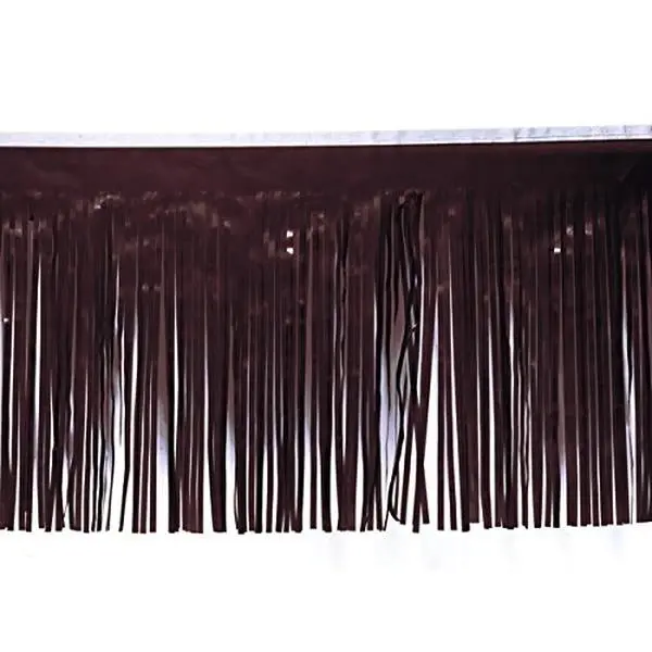 Anderson's Lightweight Brown Vinyl Fringe Trim - 15in x 10ft Shiny Decoration for Birthday Party Banners, Outdoors