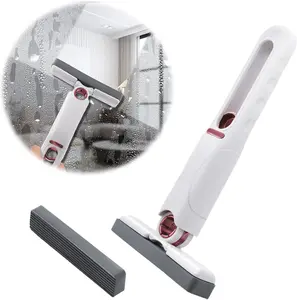 Najm Portable Mini Cleaning Mop, Mini Sponge Mop, Wet and Dry Use Cleaning System, (2 Sponge Head + 1 Squeeze Handle)