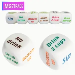 Interactive Drink Dice Game for Adults, Christmas Wedding Birthday Party Fun, 6 Color Beverage Joke Table Games, Interactive Drinking Games