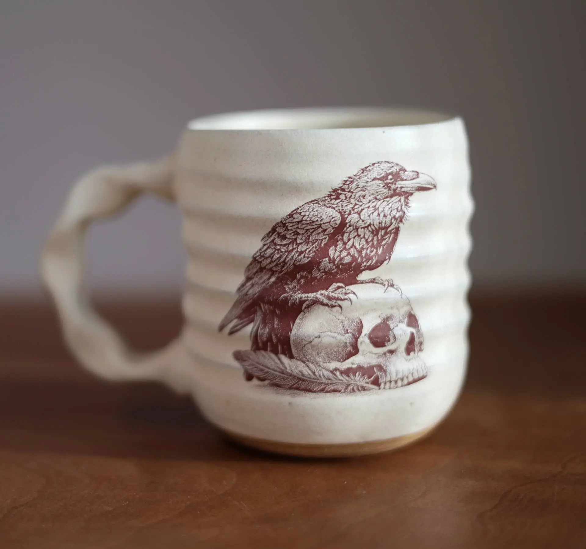 Slow Dark Raven Handmade Mug